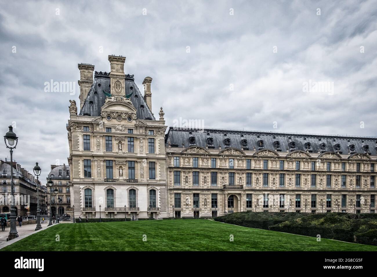 Paris, France, Feb 2020, `Musee des Arts Dcoratifs` the museum occupies the most north-western wing of the Palais du Louvre, known as the Pavillon de Stock Photo